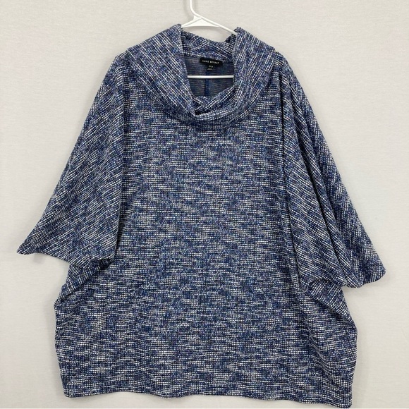 Lane Bryant Blue Cowl Neck Textured Knit Sweater size 22/24 - Picture 1 of 9